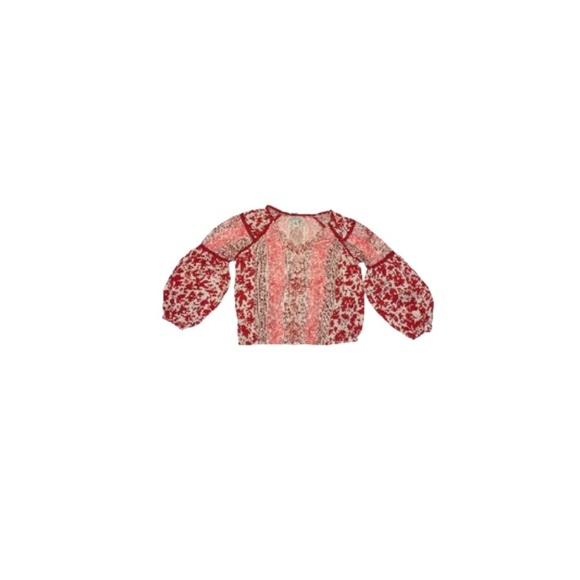Rachel Zoe Boho Mixed Print Top with Statement Sleeves - Women’s Size Medium - Picture 1 of 7